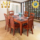家具家居实木全屋定制新中式现代红木餐厅中式餐桌椅组合