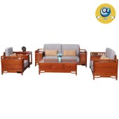 家具家居实木红木新中式现代中式全屋定制整木固装原木1+2+3简约沙发组合